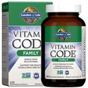 Livets Have Multivitamin til kvinder, Mænd & Børn 6 år og op, Vitamin Code Familie Multi - 120 Vegetariske Kapsler, Hele fødevarer Vitaminer, Mad Blend & Probiotika, Gluten Gratis Kosttilskud
