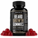 Usocial Co. Extra Strong Beard Growth Vitamin Gummies Name 124; Biotin 10000 MCG Beeg 124; Promoderer stærk & Thick Facial Hårvækst for mænd