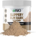 AKI Slippery Elm Bark Powder - Plant-baseret protein, Lindrende Remedy for fordøjelse Wellness & Throat Comfort - Vegan- Friendly, Gluten- Free, Non- GMO & Gratis fra kunstige tilsætningsstoffer (4oz / 113g)