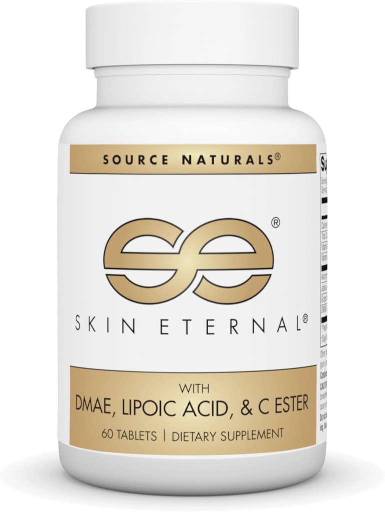 Kilde Naturals Hud Evige tabletter med DMAE, LIPOIC syre, & C Ester - 60 tabletter