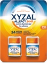 Xyzal Allergy Pills, 24- timers Allergy Relief, Original receptpligtig styrke, 55 greve (pakke med 2)