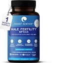 Mandlig fertilitet Kosttilskud MFSg6 - CoQ10, Ashwaganda, PQQ - Sperm Health Count og Semen Booster Fertilitet Supplement for mænd - Inkluderer prænatale vitaminer og PQQ - 90 kapsler