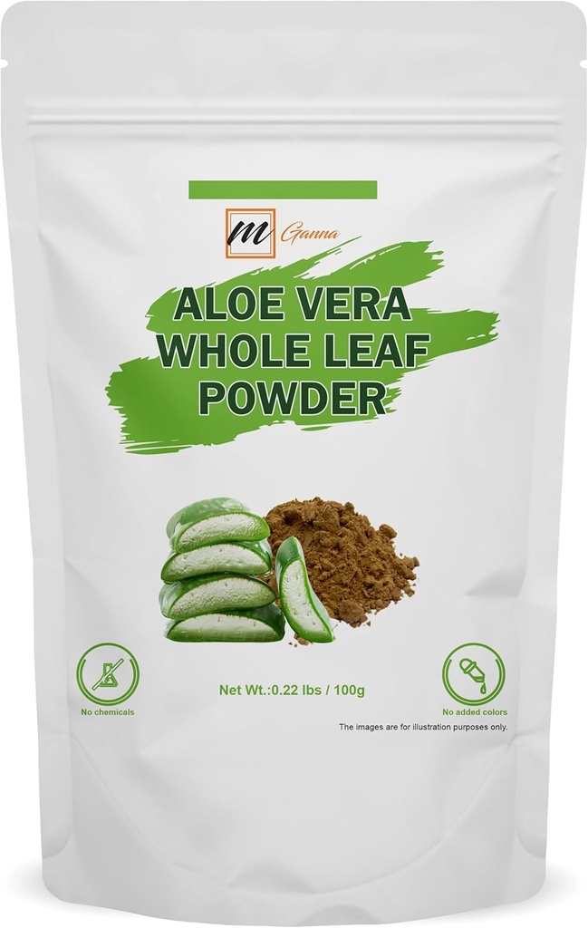 100% Natural Aloe Vera Leaf Powder Pure Aloe Barbadensis 0,22 LBS / 100 Grams