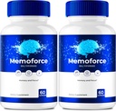 Memoforce Brain, Memoforce Pills, Memoforce Anmeldelser, Memoforce Supplement, Memoforce Capsules Advanced Formel for Memory & Focus - Maximum Stront - Brain Health Support (2 Pack)