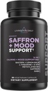 Livingood Daily Mood Support Supplement for Women & Men, 14-in-1 Formula with L Theanine, Lemon Balm, GABA, Saffron, 5-HTP & B12, Supports Focus & Emotional Wellness, Gluten Free, Vegan, 60 Capsules