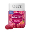 OLLY Undeniable Beauty Gummy, For Hår, Hud, Nails, Biotin, C-vitamin, Keratin, Chewable Supplement, Grapefrugt, 30 Day Supply - 60 Greve
