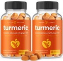 Gurkemeje Gummier til voksne & Børn med Ginger & Black Pepper Extract 124; 95% Curcuminoids