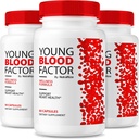 NutraRize (3 Pack) Unge blodfaktor kapsler - Official Blood Farsel Cleaner Formel, Alle naturlige supplement til at opretholde sunde stable niveauer, YoungBloodFactor Support Pills Anmeldelser (180 Kapsler)