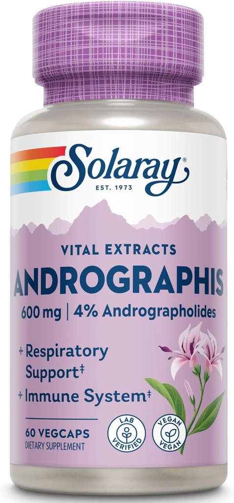 SOLARAY Andrographs Aerial Extract 600 mg 2 gange daglig