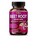 GriMed Beet Root med Grape Seed Extract, Maca Root, Rød Spinat & Ashwagandha - 180 Vegetabilske kapsler