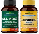 SANDHUHERBALS Sandhu Herbals Sea Moss 16 i 1 Supplement & 4 i 1 Ashwagandha Supplement 124; Understøtter immunsundhed & Samlet Wellness