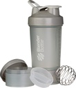 BlenderBottle Shaker Flaske med pille Organizer og opbevaring for protein pulver ProStak System, 22-Ounce, Pebble Grey