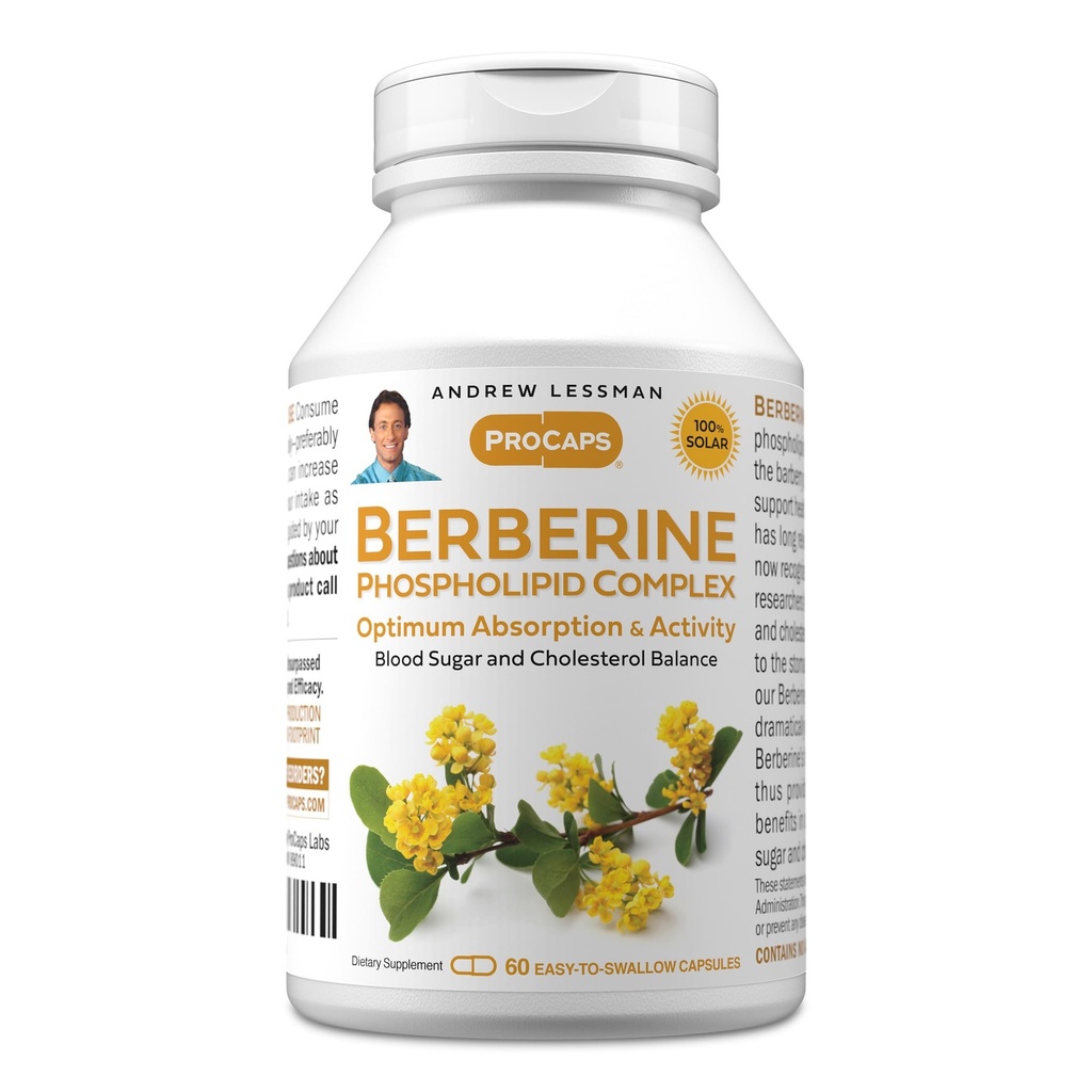 ANDREW LESSMAN Berberine phospholipid Complex 60 kapsler - Barberry Root Extract. Lille let at synke kapsler