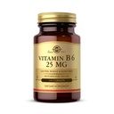 Solgar vitamin B6 25 mg, 100 tabletter - Understøtter energi Metabolisme, hjerte sundhed og sund nervesystem - B Complex supplement - Vegan, Gluten Free, Dairy Free, Kosher - 100 Servere