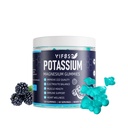 Potassium Magnesium Gummies, Potassium 120 Gummies Sugar Free for Men and Women, Support Leg & Muscle & Heart Health, Magnesium Glycinate Gummies Best for Bedtime, Vegan, Non-GMO, Berry Flavor