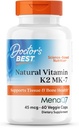Læger Bedste Naturlige Vitamin K2 MK- 7, Understøtter Tissue & Bone Sundhed, Non- GMO, Gluten Free, Soy Free, Vegan 60 Veggie Caps
