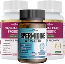 Kvinders sundhed Bundle: 2 flasker Vaginal Probiotika + 1 flaske Spermidin & Fisetin - Vaginal, Gut & immunforsvar + Cellular Fornyelse & Anti- Aging Support