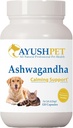 Ayush Pet Ashwagandha kapsler til hunde & katte - Organic Ashwagandha rodekstrakt til rolig og daglig balance, Adaptogen Wellness supplement til kæledyr, 500mg Per Capsule - 120 Greve