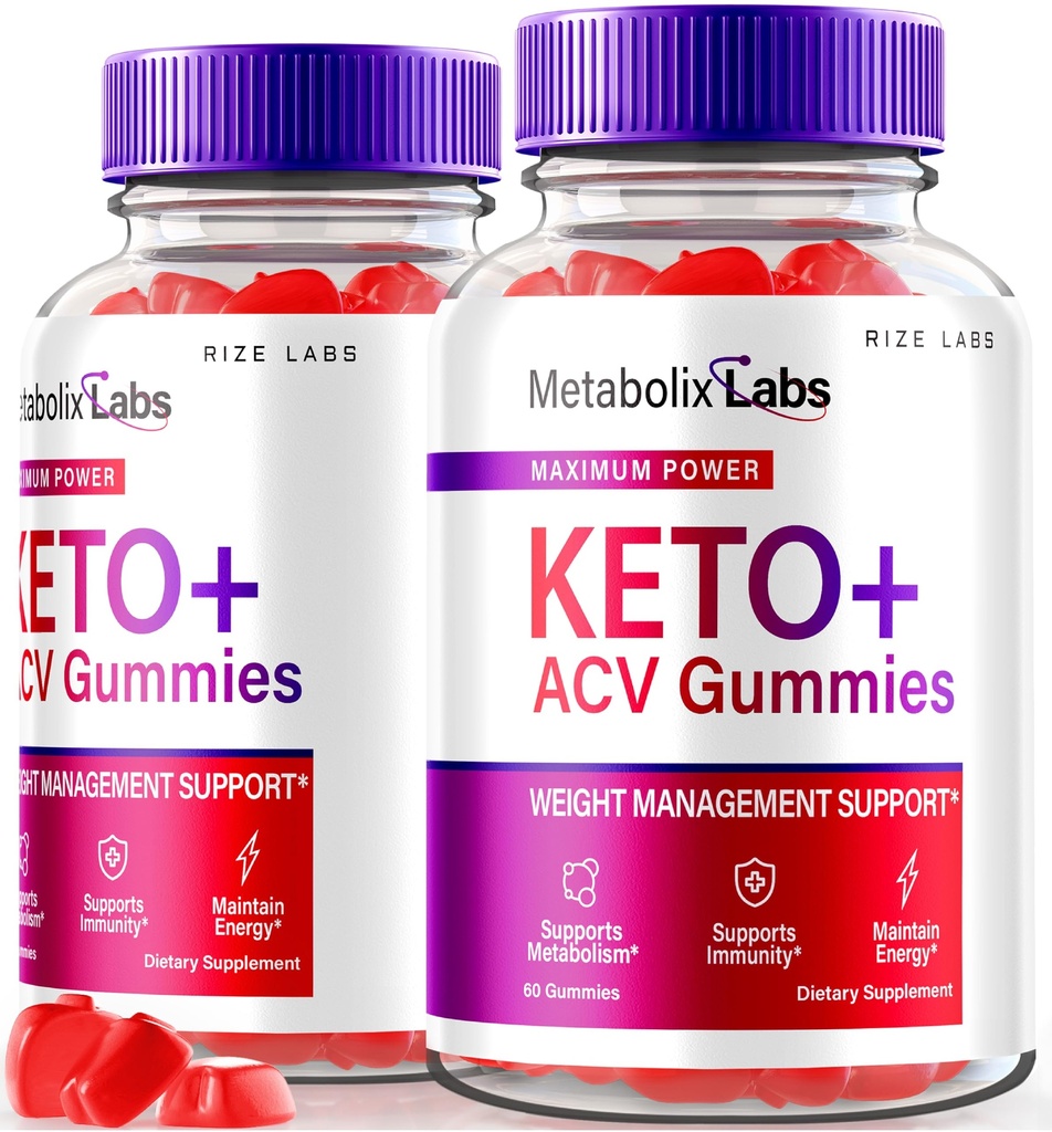 rize labs - - Metabolix Labs Keto Plus ACV Gummies - Vægt Management Support Apple Cider Vincipes Supplement (120 Gummies)
