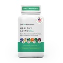 Sund aldring supplement for kvinder - Resveratrol, NAD, Collagen Booster, Biotin, Hyaluronic Acid & Mere. Cellular Sundhed, Skønhed, Longevity - USA, Vegan, 60 Kapsler.