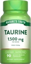 Nature 's Truth Taurine Supplement- 124; 1500mg - 124; 90 Kapsler - 124; Non- GMO & Gluten Free Aminosyre- supplement