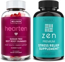 WellPath Beet Root Gummies (Sugar Free) 1500 mg - Blueberry Flavor til blodtrykssupport og Zen Stress Relief Supplement + Mood Support Budd124; Rolig, Stress & Energy Support, 60 Ct