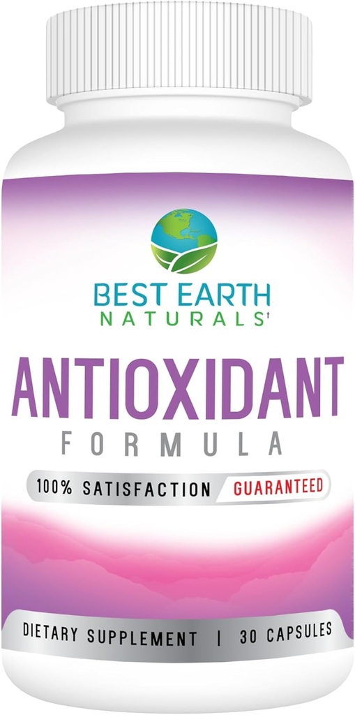 Best Earth Naturals Antioxidant Supplement med Pomegranat, Mangosteen, Goji Berry kapsler til immunforsvar - 30 dages forsyning