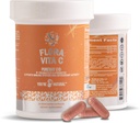 Flora Vita C Probiotika & Antioxidant, Liposomal Pureway C, Immunstøtte, Collagen Booster Plus fordøjelsesfremmende & Gut Support til kvinder & mænd - Lactobacillus og 12 Registered Probiotika - 30 dages forsyning