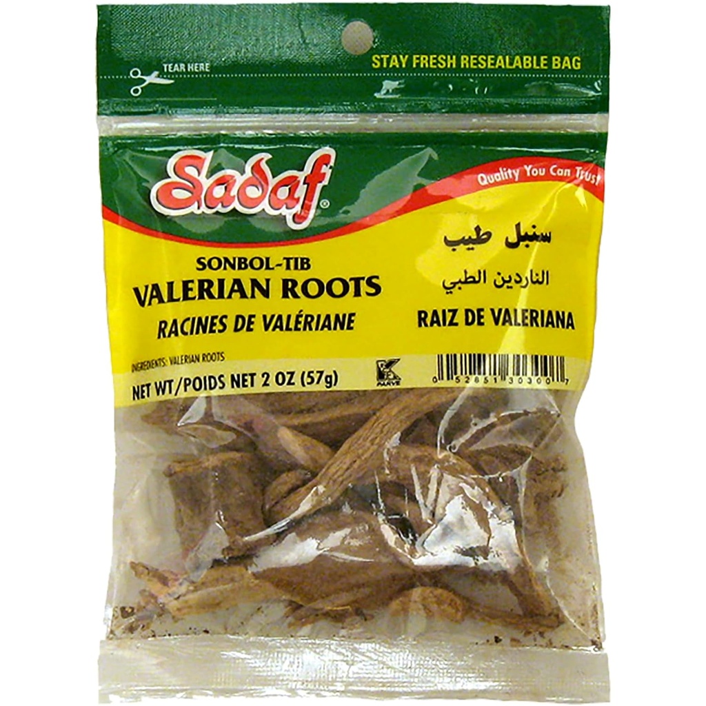 Sadaf Valerian Roots - Valerian Root Loose (Valerian officinalis) - Gør din Valerian Root Tea - 2 oz. Taske