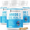 JB Wellness AREDS 2 Eye Vitamin & Mineral supplement, Indeholder Lutein, C-vitamin, Zeaxanthin, Zink & Vision Vision Supplement - 180 Tæl