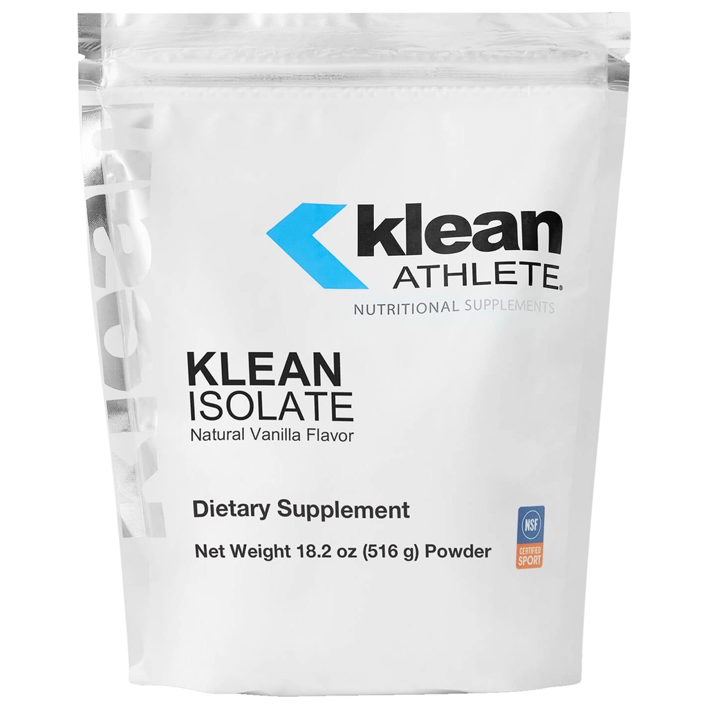 Klean Athlete Klean Isolate - Whey Protein Isolate - Daily Protein & Amino Acid - Intake for Muscle Integrity* - NSF Certified for Sport - 20 Servings - Natural Vanilla Flavor