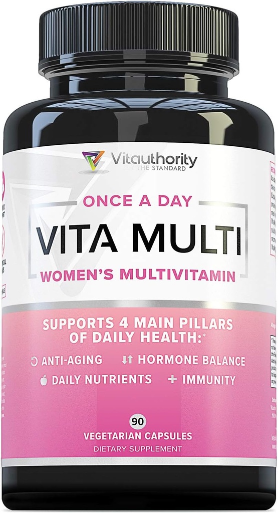 Vitautorial Multivitamin til kvinder Daglig Multivitamin supplement med DIM, jod, Ashwagandha Understøtter Youth Complexion, Sund Cortisol og Østrogen Balance 30 Day Supply