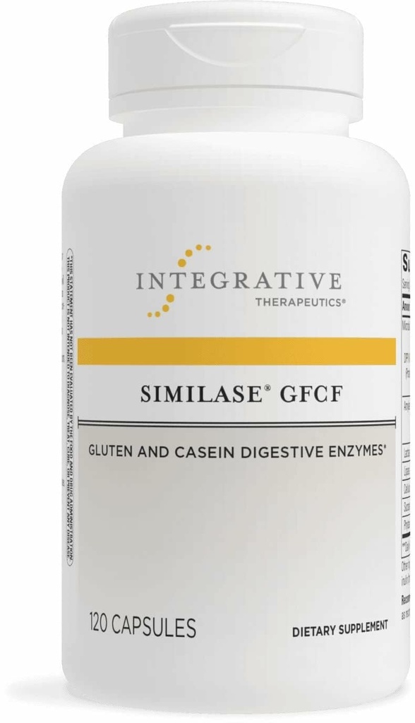 Integrative Terapeutics Applidase GFCF - fordøjelsesenzymer supplement til voksne - understøtter Casein & Gluten fordøjelse * - Gas & Bloating Support * - Dairy- Free & Vegan - 120 Greve (60 Servere)