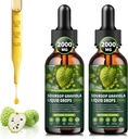 (2 Pack) Soursop Graviola Liquid- Drops 2000mg, 98% Absorption for Cell Support & Regeneration, Immunboost, Lever, Herbal Godhed, Soursop Bitters Liquid- Sugar / Gluten Free, Natural Flavor, 4 Fl Oz
