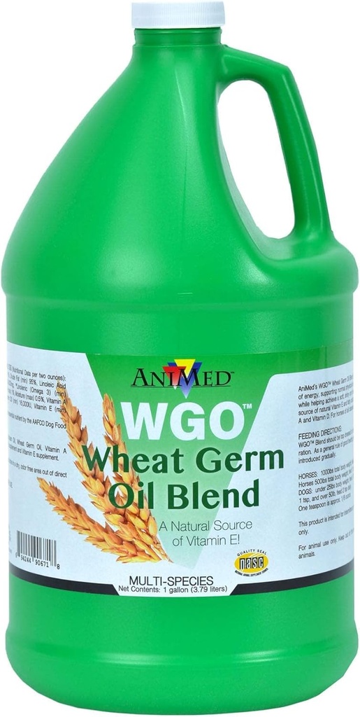 AniMed WGO Hvede Germ Oil Blend til heste og hunde (1 Gallon Flaske)...