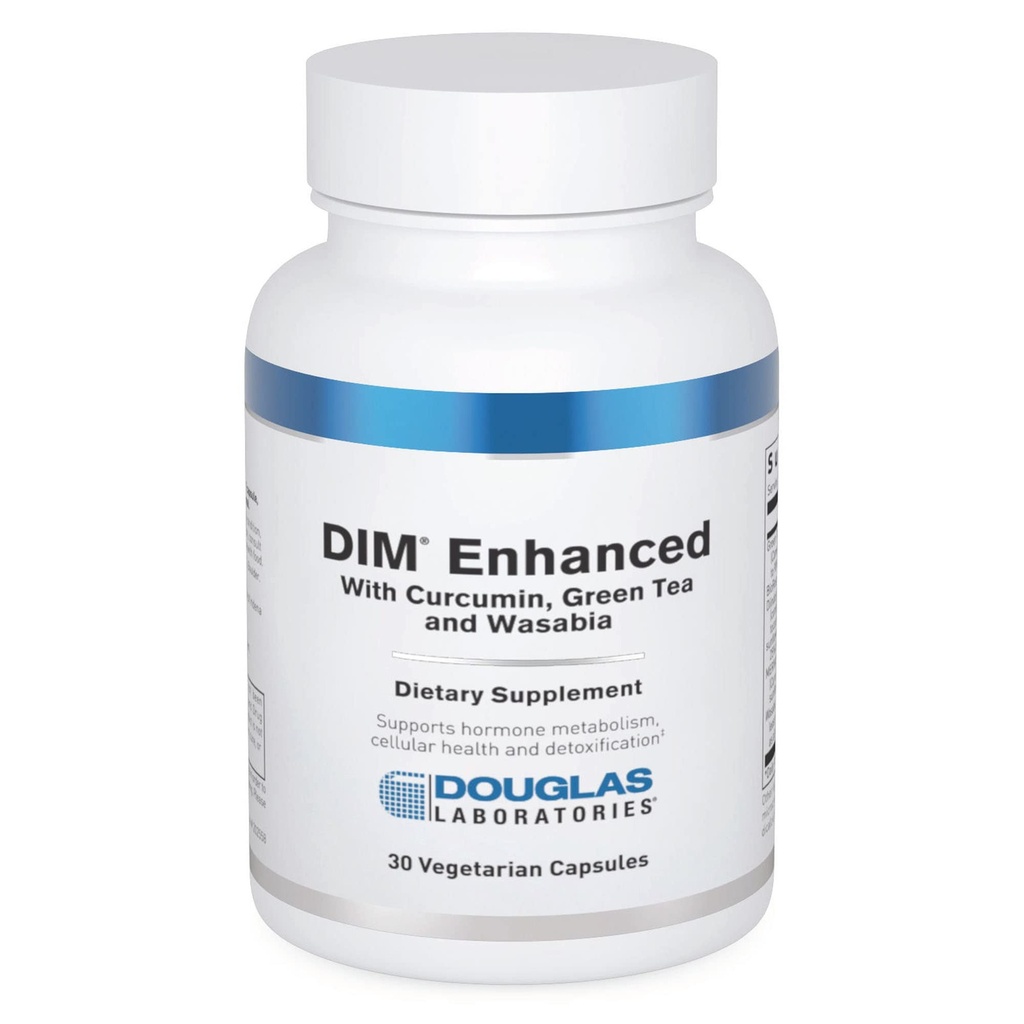 Douglas Laboratories DIM Enhanced - Understøtter Hormone Balance, Cellular Health & Detox * - Med antioxidanter, Green Tea Extract & Wasabia - 30 vegetariske kapsler
