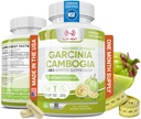 100% Pure Garcinia Cambogia Uddrag med 95% HCA - Administrer mad cravings - Bedste Carb Blocker for kvinder & mænd - Max Strength Garcinia Cambogia Raw Diet Pills Made in USA - 60 Veggie Kapsler