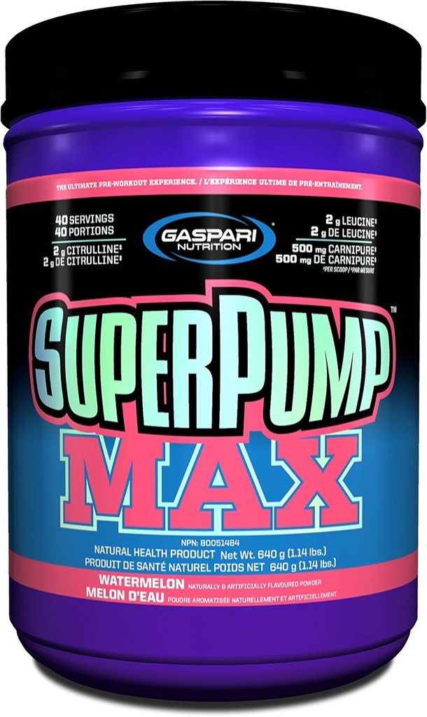 Gaspari Nutrition Superpumpe Max, Watermelon, 1.41- Pounds