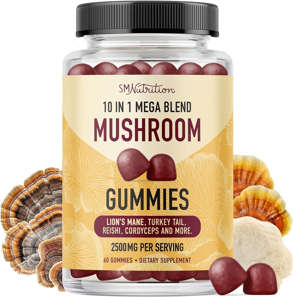 Mushroom Gummies for advocate Gummies 124; med Lions Mane, Tyrkiet Tail, Reishi, Cordyceps, Chaga & Maitake Gummies 124; Nootrop Mushroom Support 124; Support Kognitiv Funktion & immunforsvar