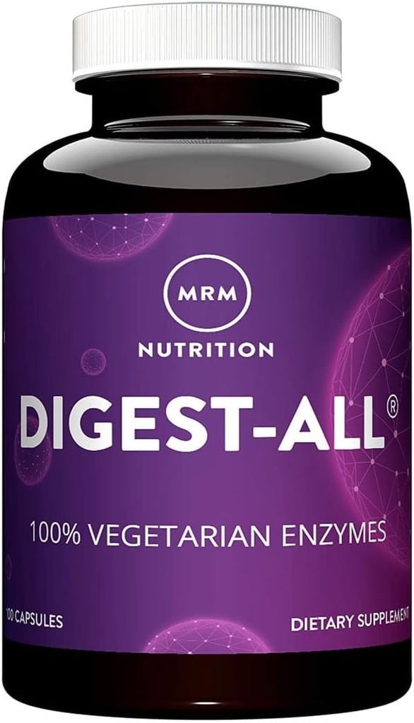 MRM Nutrition Digestot- ® - 124; fordøjelsesenzymer - 124; Forbedret fordøjelse og Absorption - 124; Lactase + Amylase + Lipase - 124; Kan hjælpe med Bloating og Gas - 124; 100% vegetar - 124; Gluten- Free