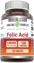 Amazing formulas folinsyre (vitamin B9) Supplement Note 124; 5000 Mcg pr Serving
