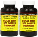 YS Eco Bee Farms, Royal Jelly Bee Pollen Propolis plus koreansk Ginseng, 90 Kapsler (2Pack)
