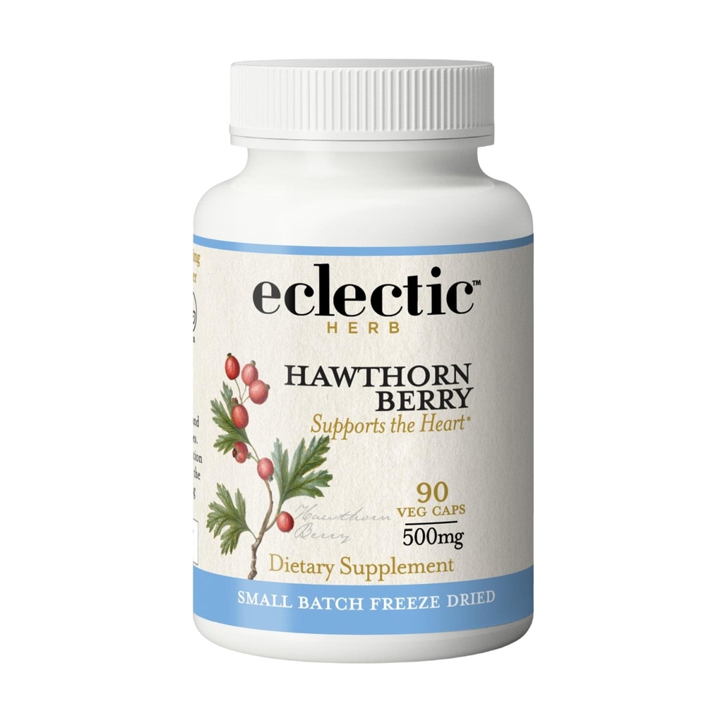 Eclectic Institute Raw Fresh Freeze- Tørred Non- GMO Hawthorn Berry