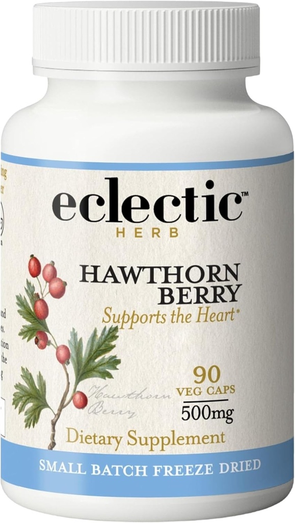Eclectic Institute Raw Fresh Freeze- Tørred Non- GMO Hawthorn Berry