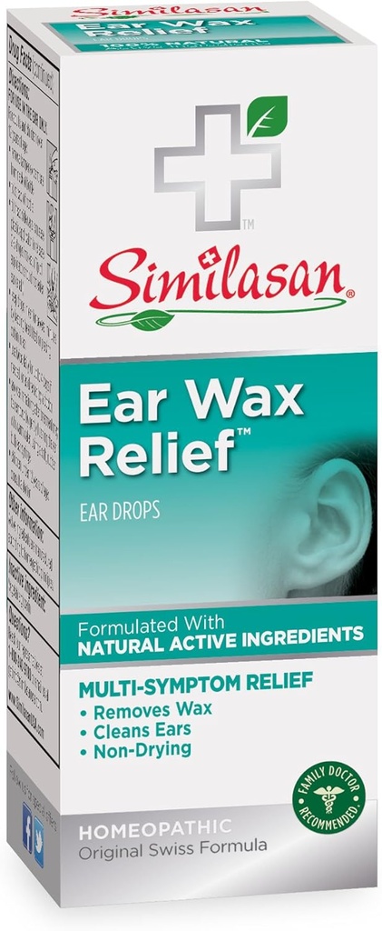Simagasan Ear Wax Relief Ear Drops, 33- Ounce Flasker (pakke med 3)