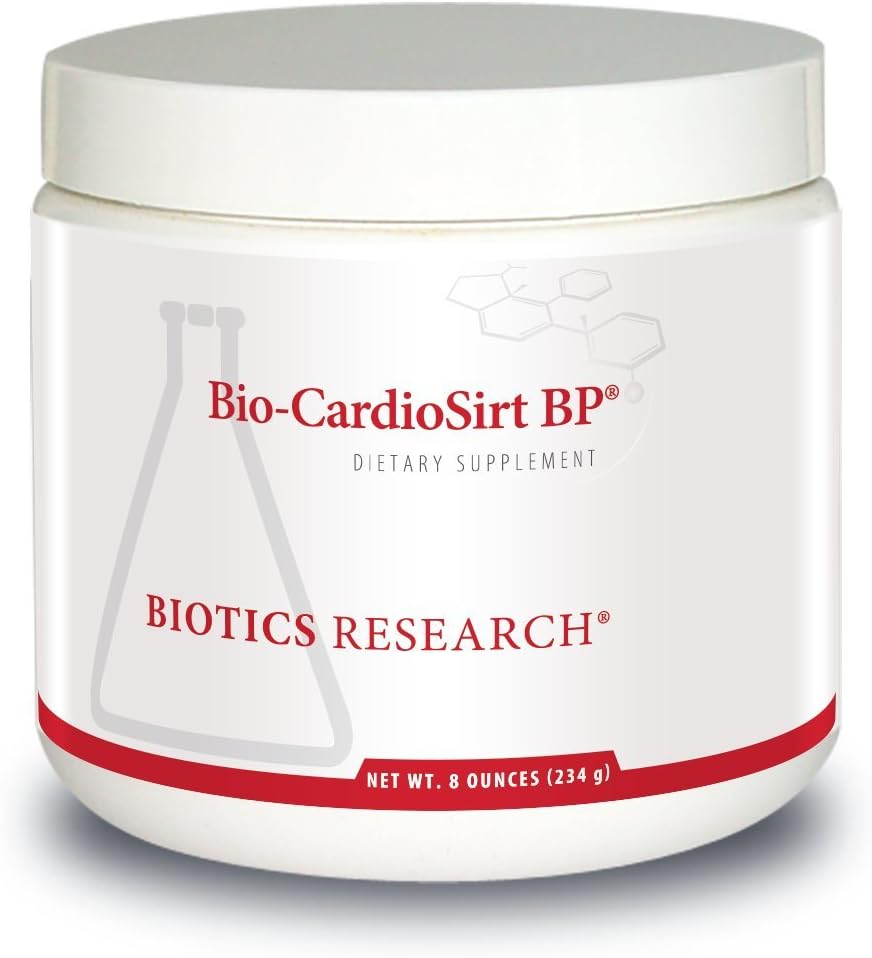 Biologisk forskning Bio CardioSirt BP Patenteret Let at blande pulver, Formuleret med bistand fra Mark Houston, MD, Unik kombination af 7 centrale næringsstoffer, 8 Ounces
