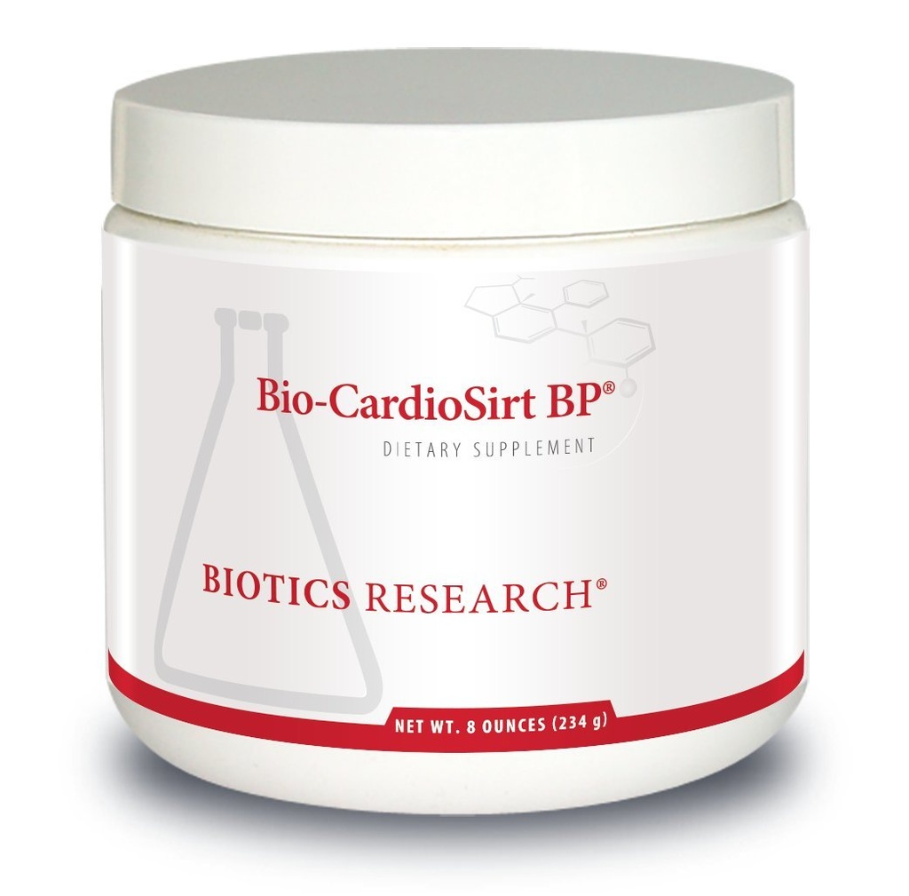 Biologisk forskning Bio CardioSirt BP Patenteret Let at blande pulver, Formuleret med bistand fra Mark Houston, MD, Unik kombination af 7 centrale næringsstoffer, 8 Ounces