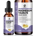 Magnesium Taurate Liquid Drop til muskelfunktion, nerve og hjerte sundhed støtte, høj absorption Magnesium tillæg med B6, CoQ10, Vegan, non-GMO, gluten / sukker fri ananas flavor, 2 Fl Oz