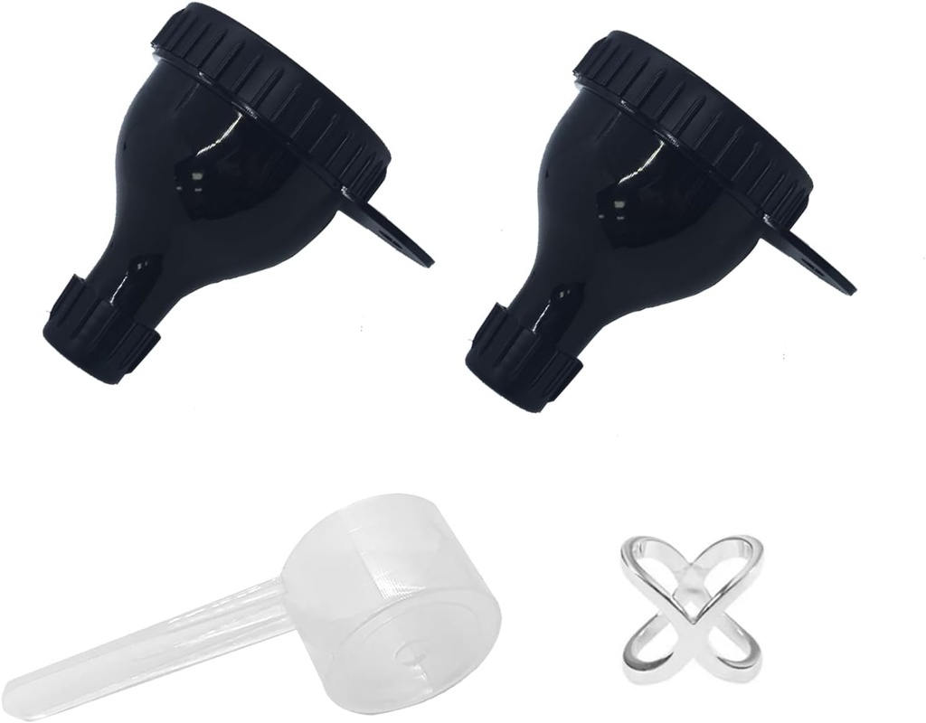 2Pack Protein Powder Container til at gå Portable Supplement tragte med shaker flaske bolde & Spoon Portable Dispenser Container til Fitness og Rejser On- the- Go Supplement opbevaring og påfyldning løsning
