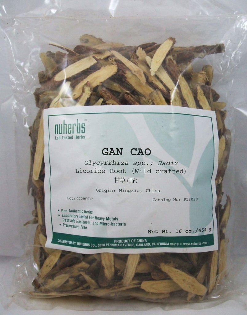 Lakrids Root - slikket form (Gan Cao) 1 Pound - Wildcrafted, Lab Testet - Nuurter